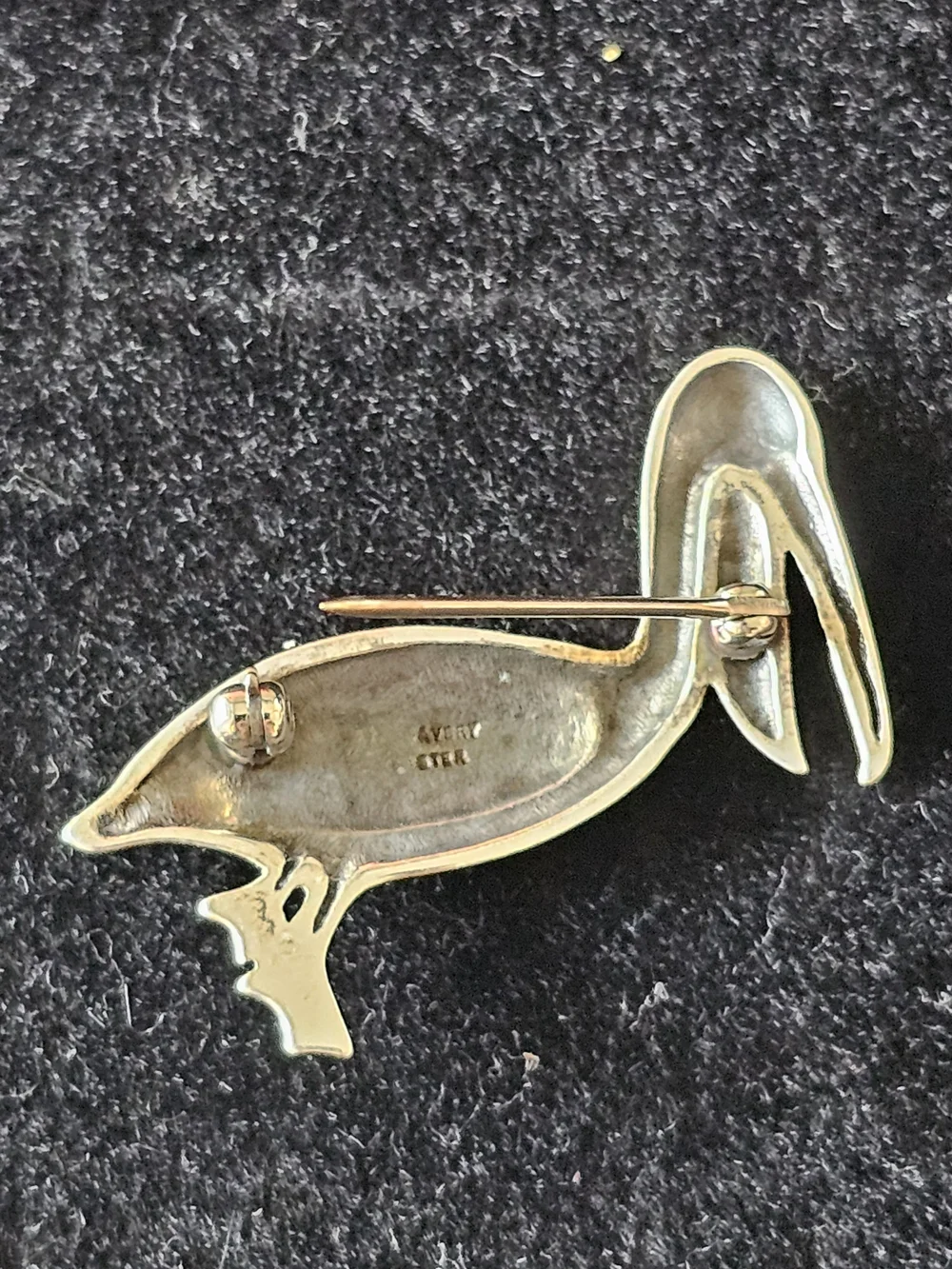 RETIRED VINTAGE AVERY STER STAMP James Avery Silver Pelican Brooch/Pin